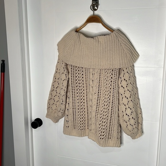 🚩 Moon &  Madison knit crème sweater size medium - Picture 11 of 11